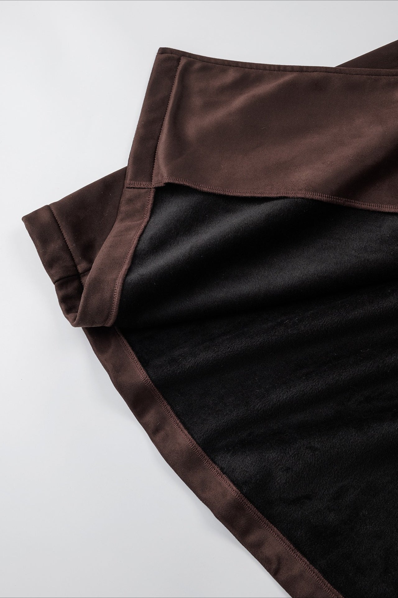 Brown Retro Belted Long Line Overcoat