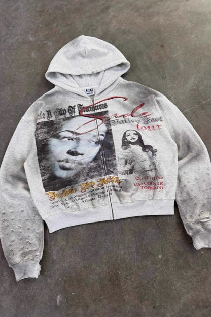 High Street Vintage Zip Hoodie