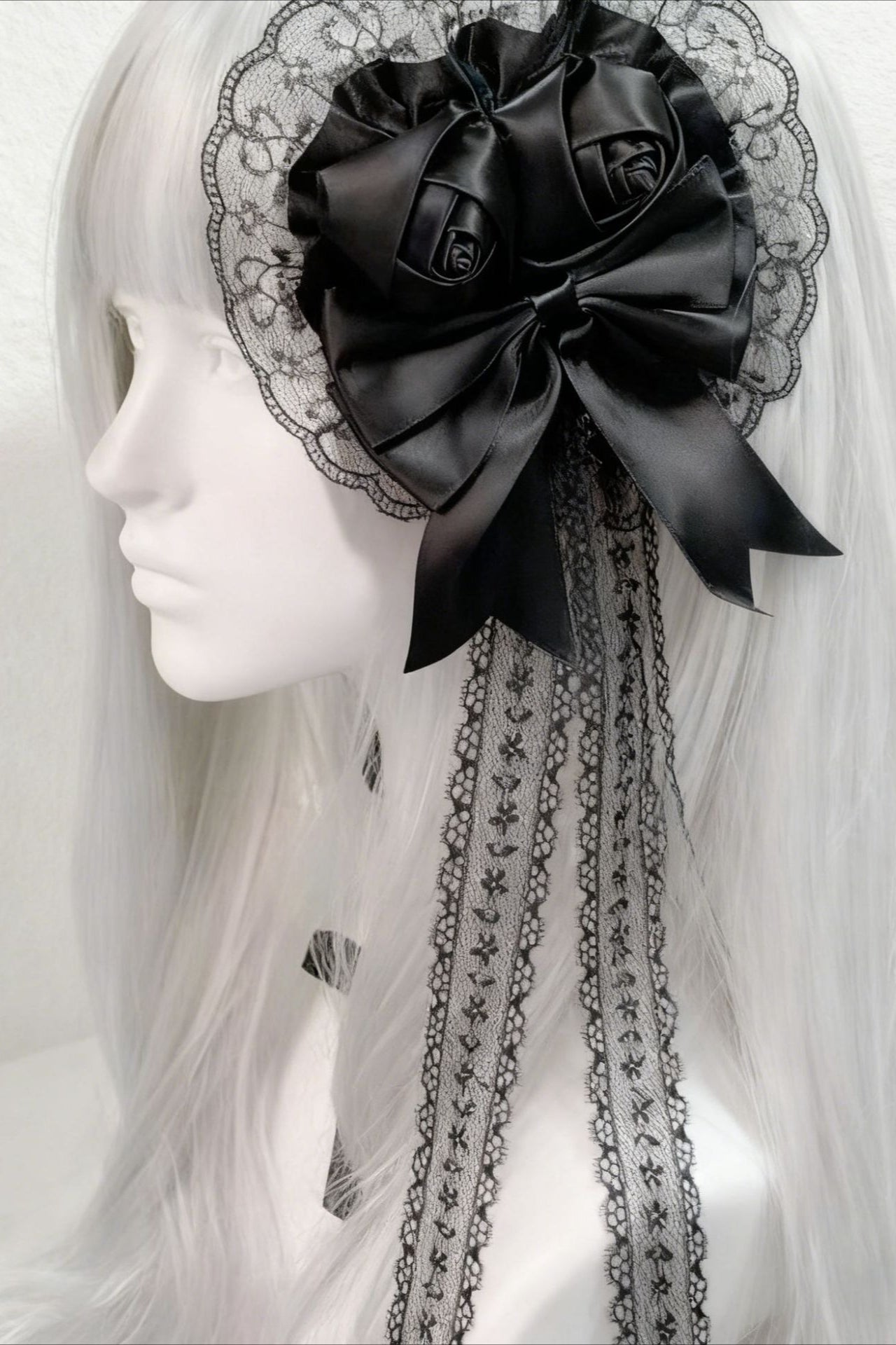 Gothic Rose Lace Dark Hair ACCS