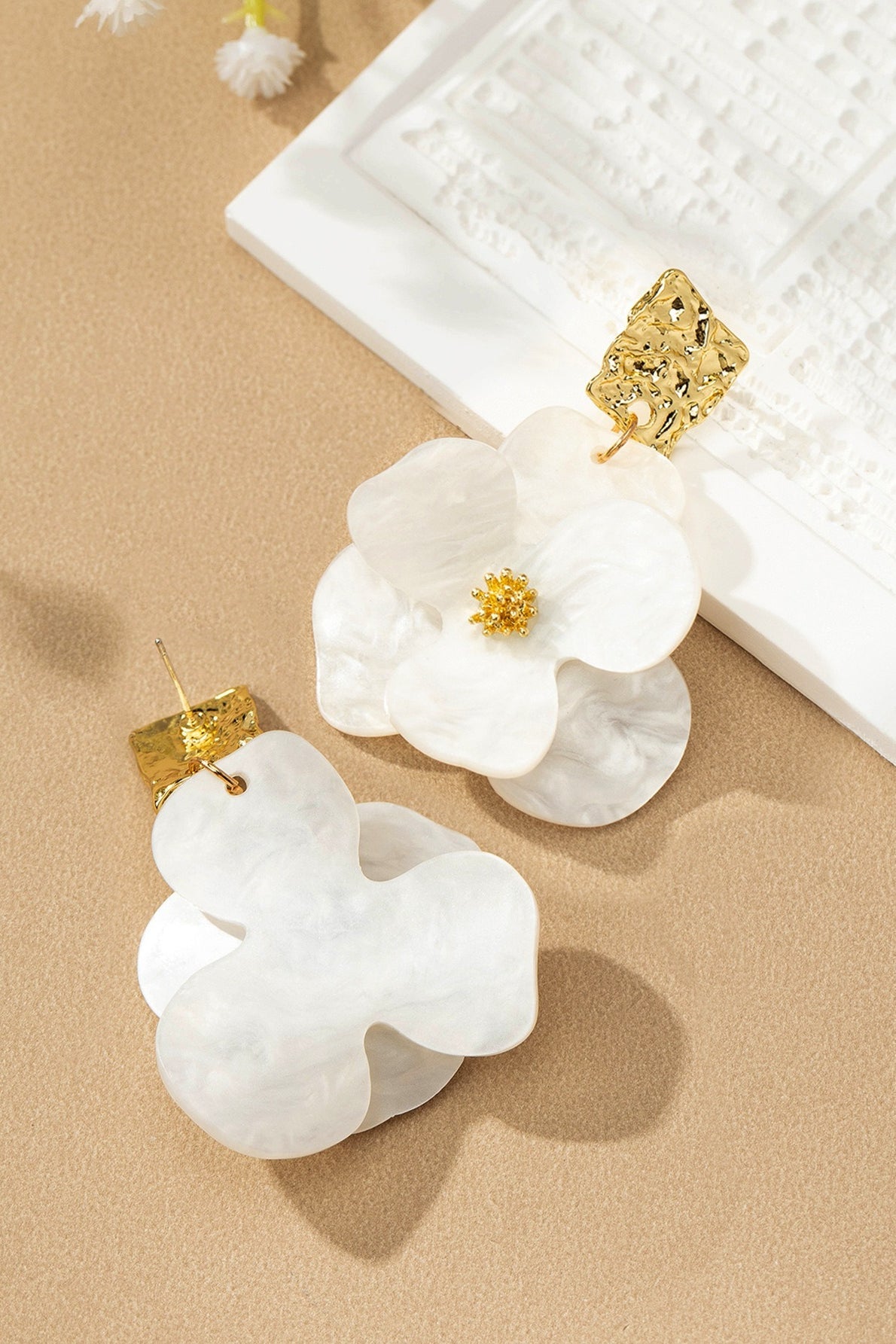 Vintage Floral Statement Drop Earrings