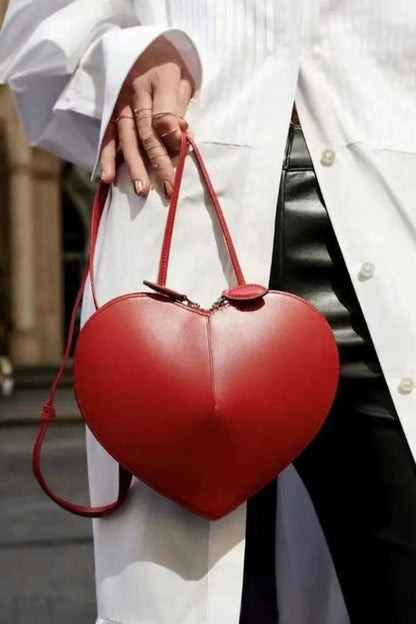 Bolsa para teléfono con forma de corazón, estilo coreano y japonés