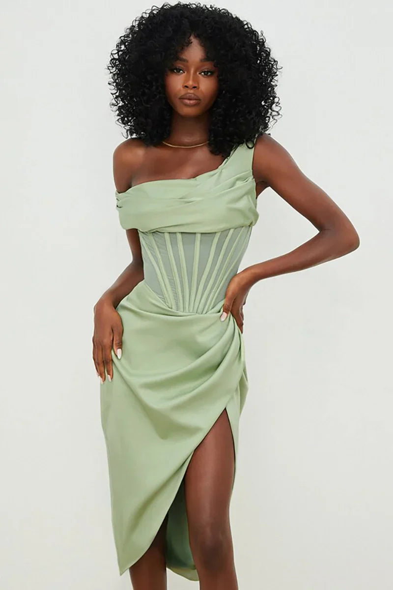 Conjunto de traje de baño estilo vintage verde manzana