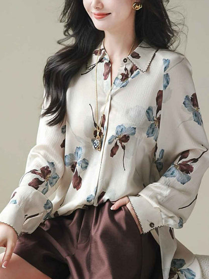 Payton Retro Contrasted Color Printed Shirt