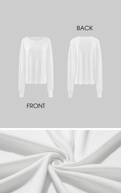 Relaxed Fit Long Sleeve Jersey Top