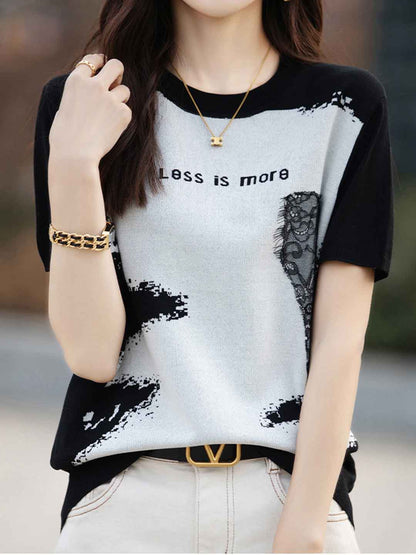 Peyton Loose Crew Neck Jacquard Top