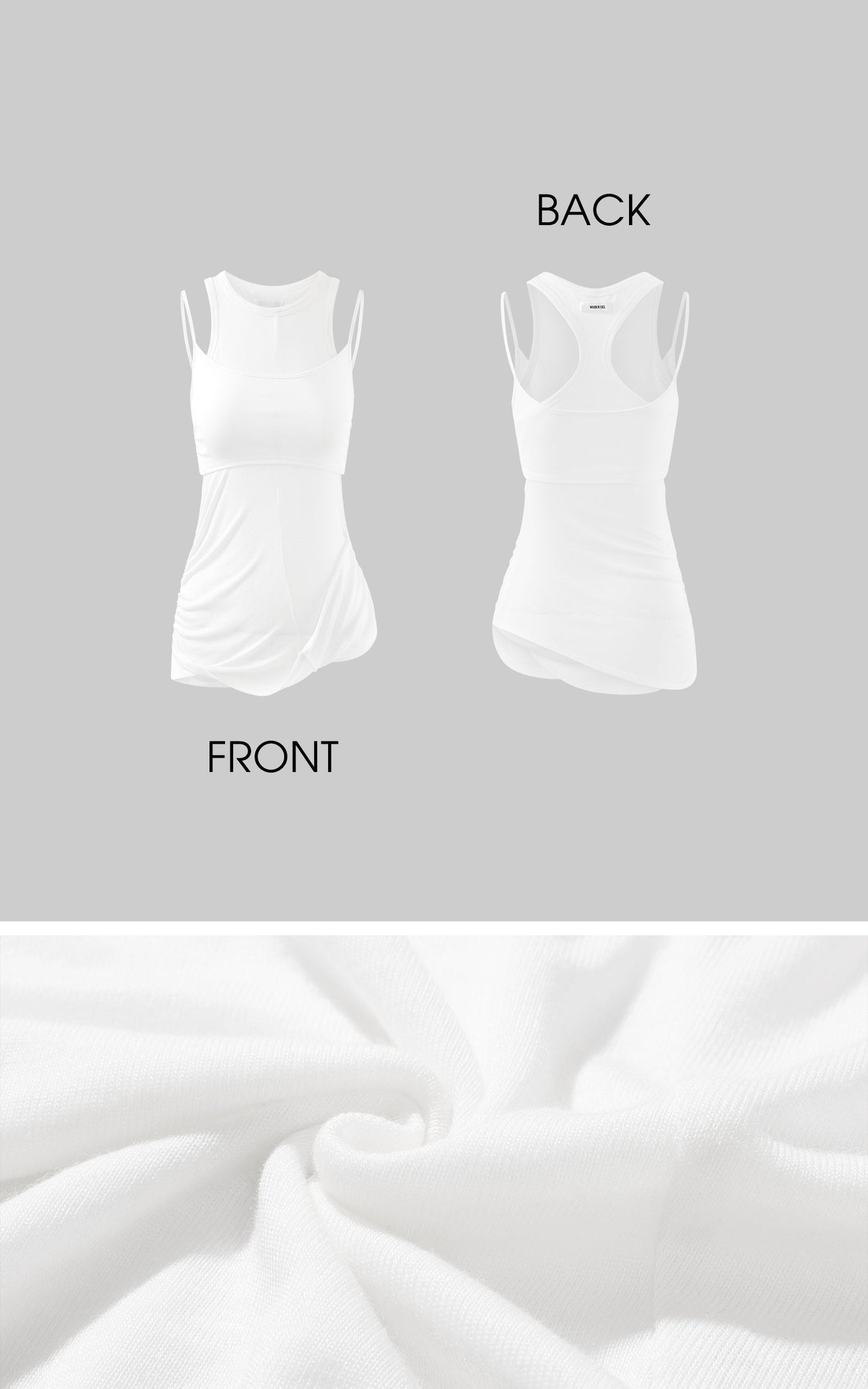Cutout Layered Tank Top with Asymmetric Hem