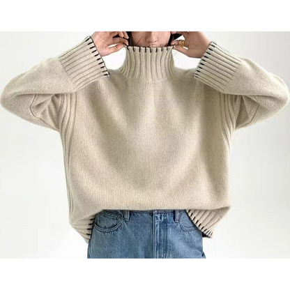 Jersey de punto suave y holgado para mujer, fácil de usar | Ideal para otoño/invierno