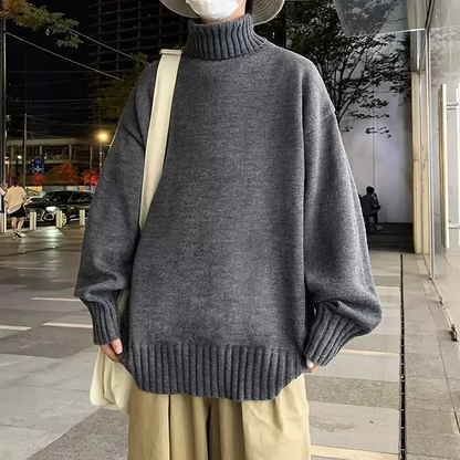 Jersey holgado de punto con cuello alto para mujer | Ideal para otoño/invierno