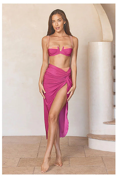Conjunto de bikini sexy fluorescente