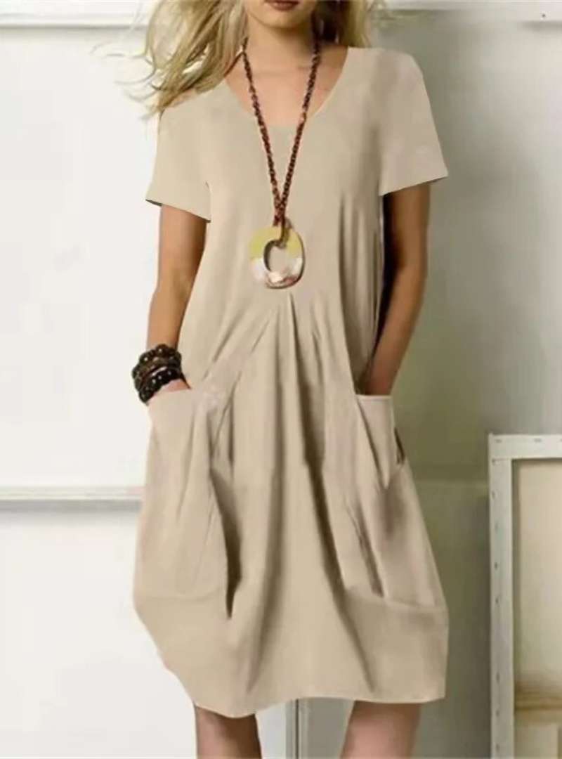 Casual Midi Summer Dress with Pockets | Great for Everyday Wear