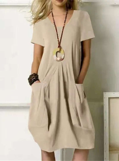 Casual Midi Summer Dress with Pockets | Great for Everyday Wear
