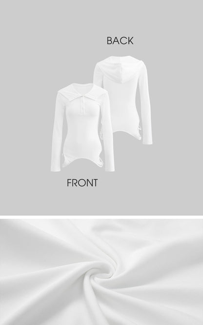 Sculpted Hooded Top