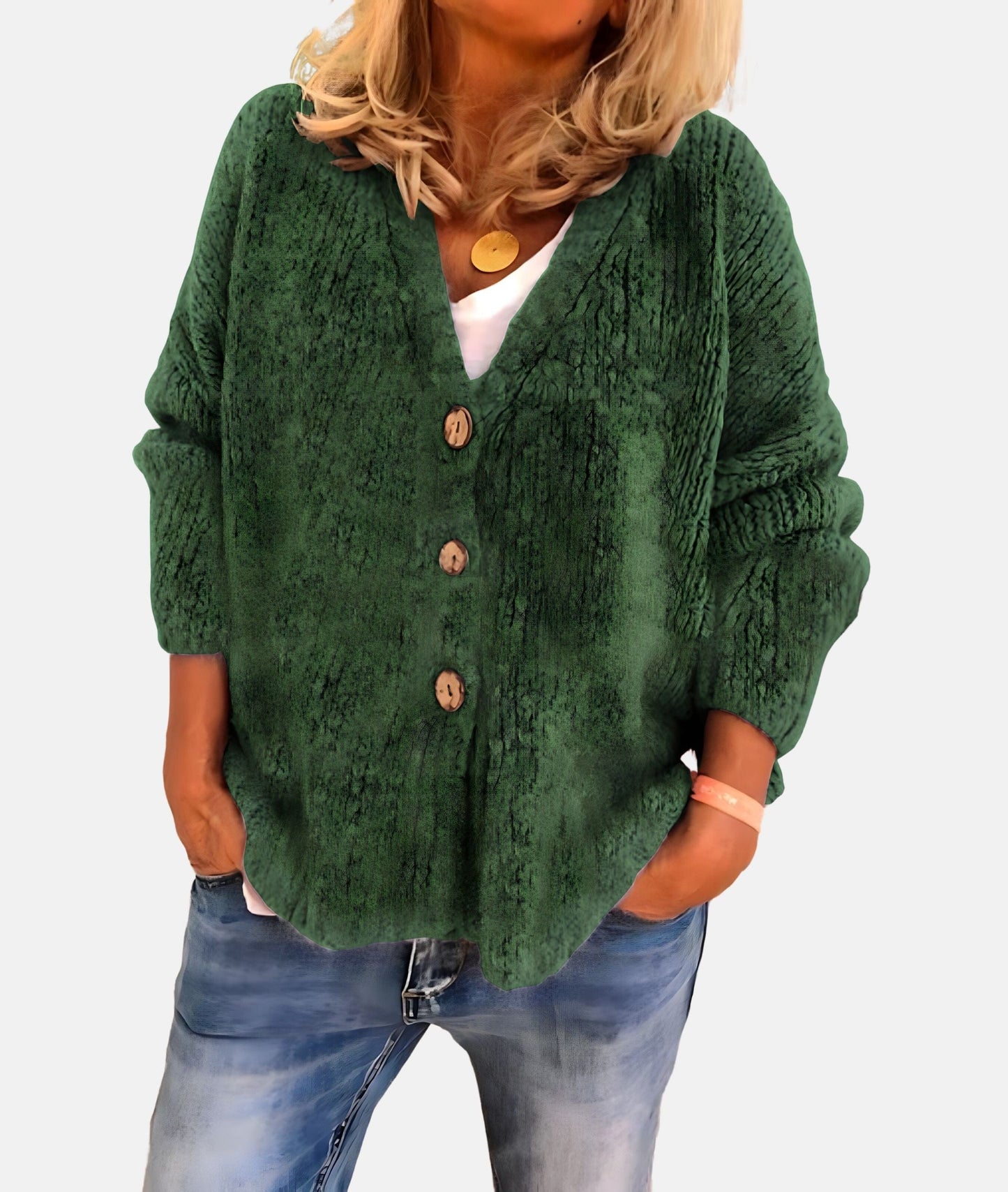 Quetzal - Cárdigan con cuello en V - Casual - Estilo moderno - Ropa para el día a día