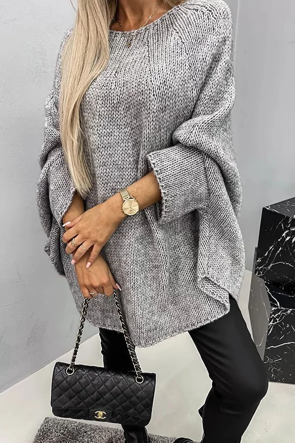 Suéter extragrande de cachemira para mujer con diseño minimalista | Ideal para otoño/invierno