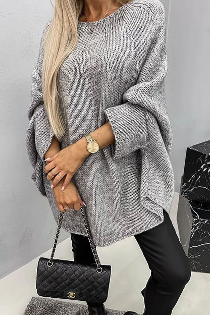 Suéter extragrande de cachemira para mujer con diseño minimalista | Ideal para otoño/invierno