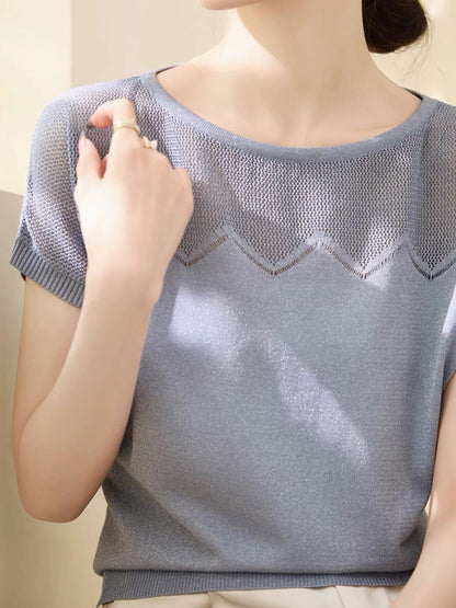 Madison Loose Crew Neck Knitted Top