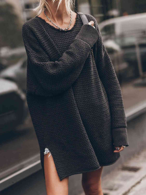 Suéter de cachemira elegante y práctico para mujer con textura de lunares | Ideal para otoño/invierno