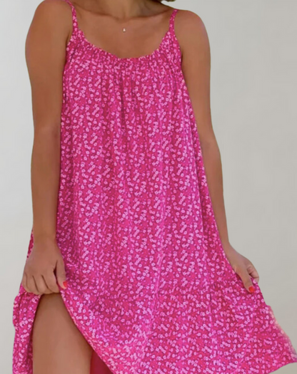 Vestido midi clásico de verano para mujer con estampado | Ideal para verano/primavera