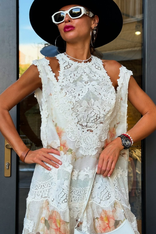 Vestido largo de encaje Kelly