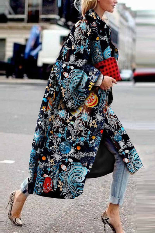 Stylish Ladies' Long Sleeve Lapel Collar Coat