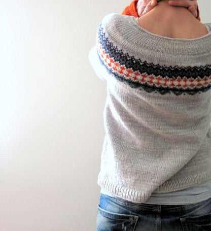 Jersey gris de corte recto para mujer, fácil de llevar | Ideal para otoño/invierno