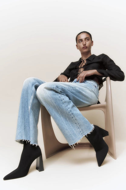 Botines con calcetines elásticos vintage