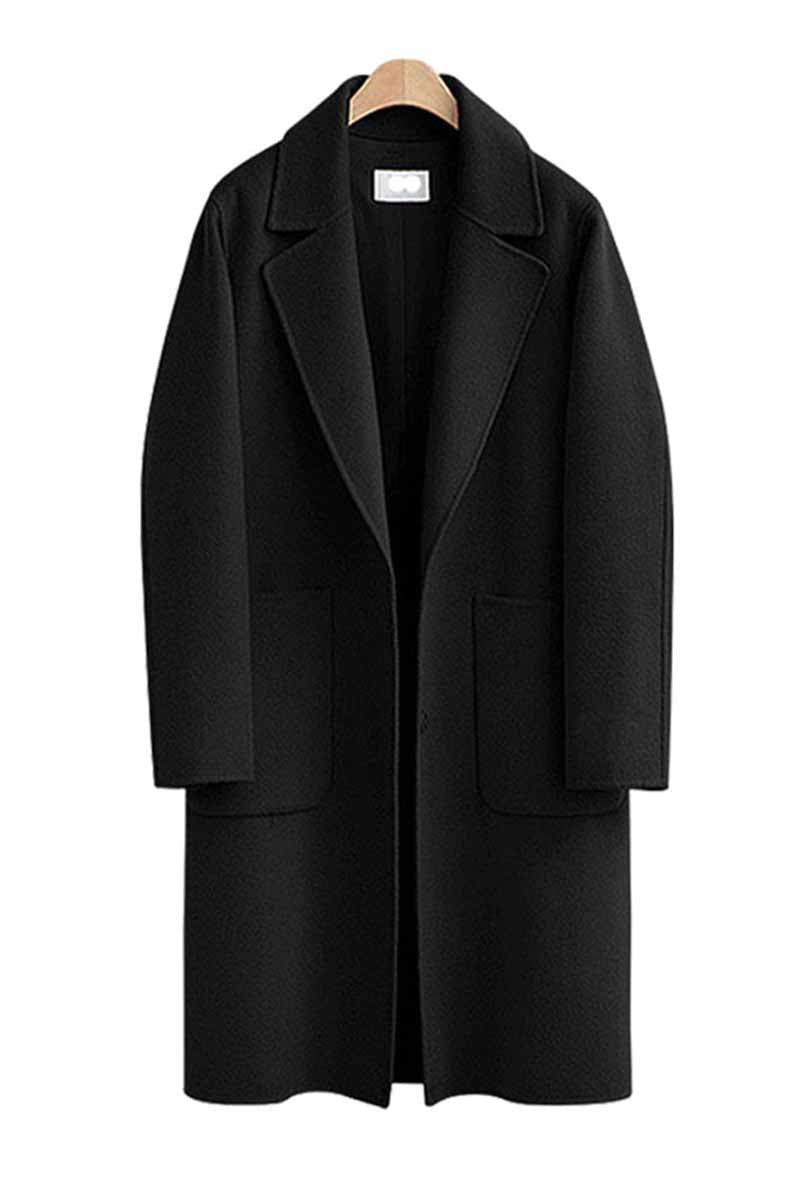 Loose Thick Solid Color Coat