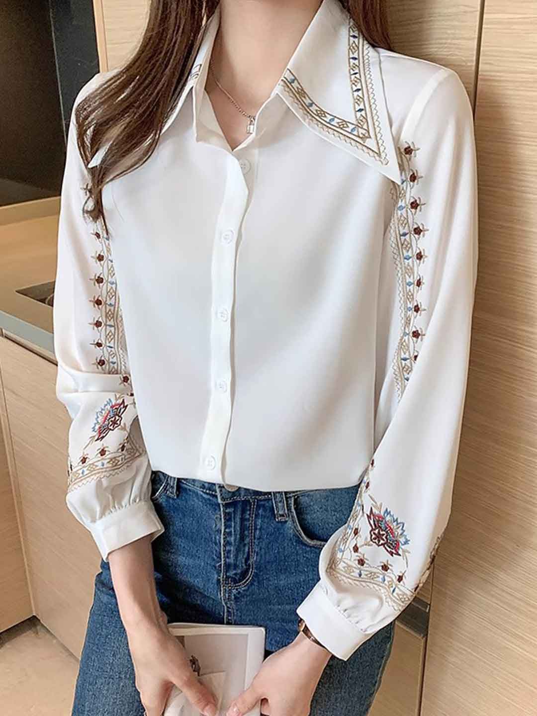 Trinity Classic Polo Collar Embroidered Shirt