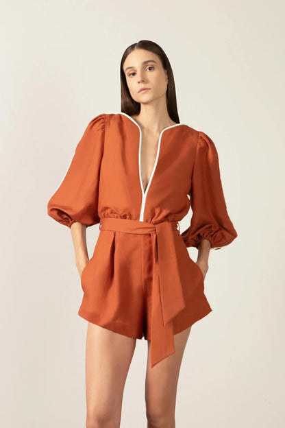 Contrast Color Jumpsuit