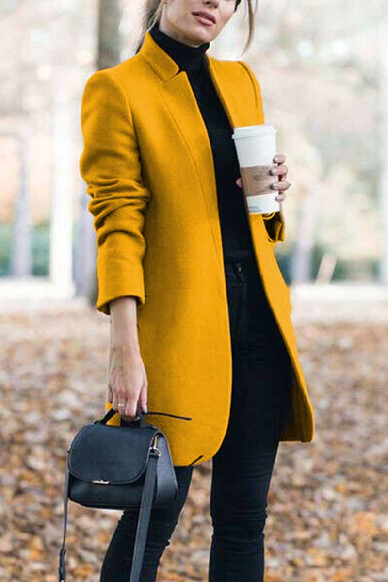 Elegant And Stylish Commuter Stand Collar Coat(6 Colors)