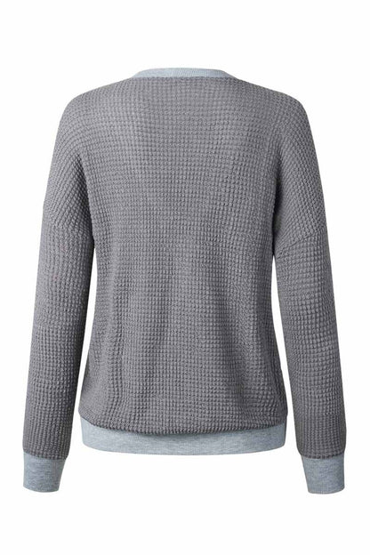 Casual Cross-over Design Knitting Top(3 Colors)