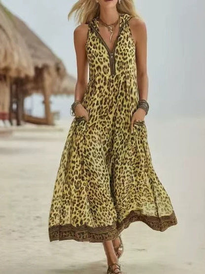 Simple Solid Color Patchwork Dress