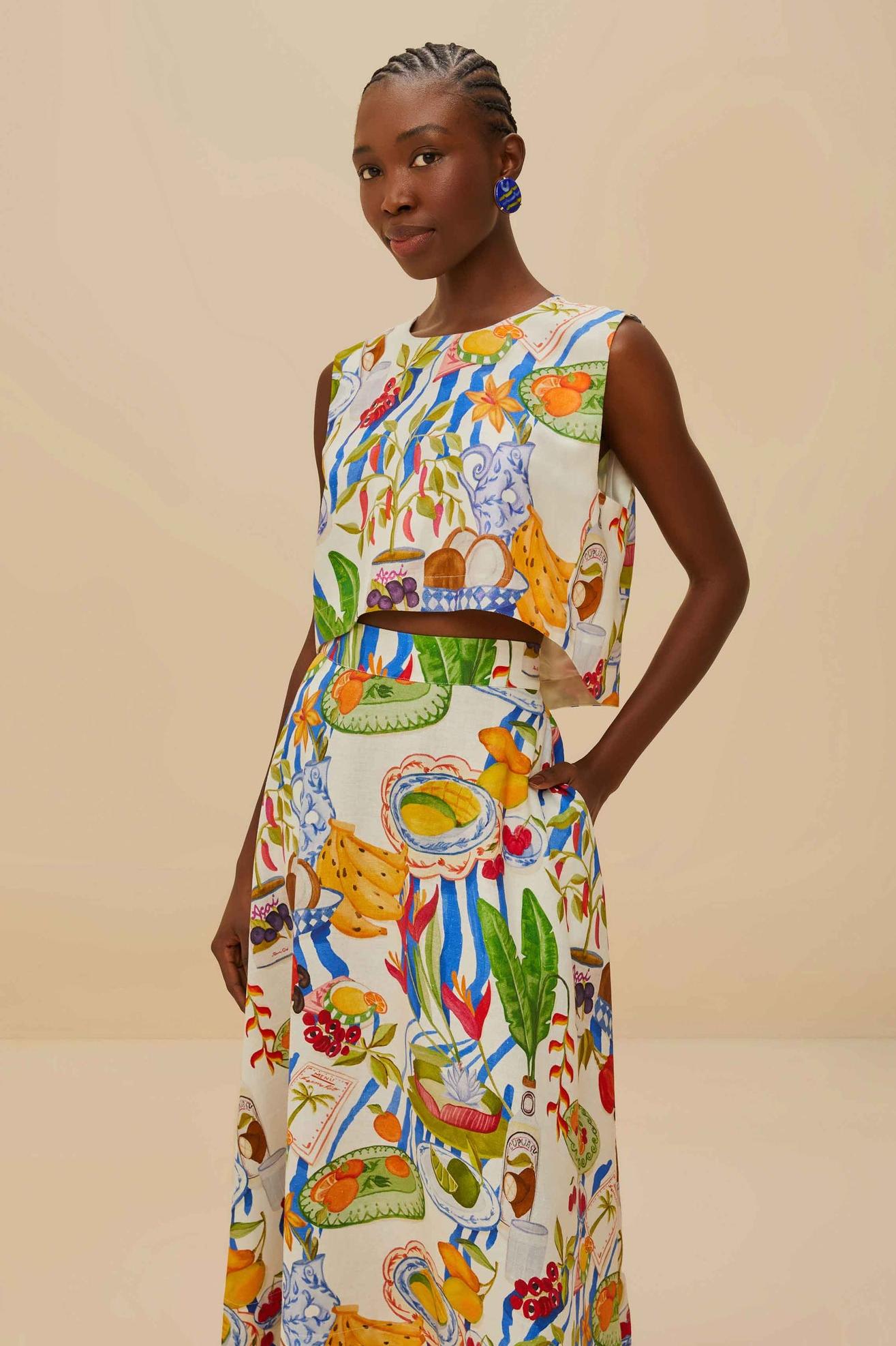 Conjunto de falda de color frutal Holiday Joy