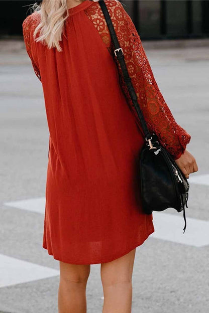 V-Neck Lace Dress