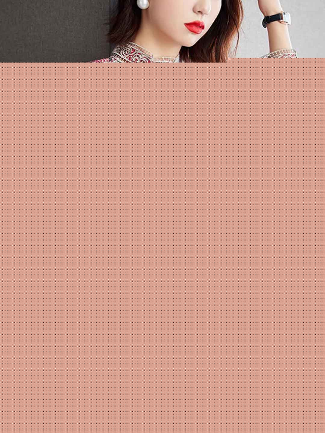 Kayla Retro Embroidered Balloon Sleeve Blouse