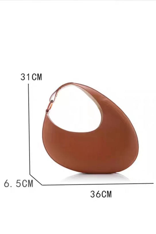Bolso de hombro estilo hobo en forma de media luna con diseño de nicho italiano