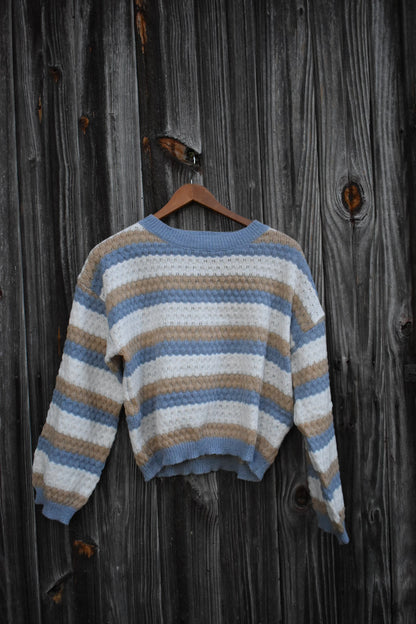 Jersey de punto a rayas para mujer con estampado | Ideal para otoño/invierno
