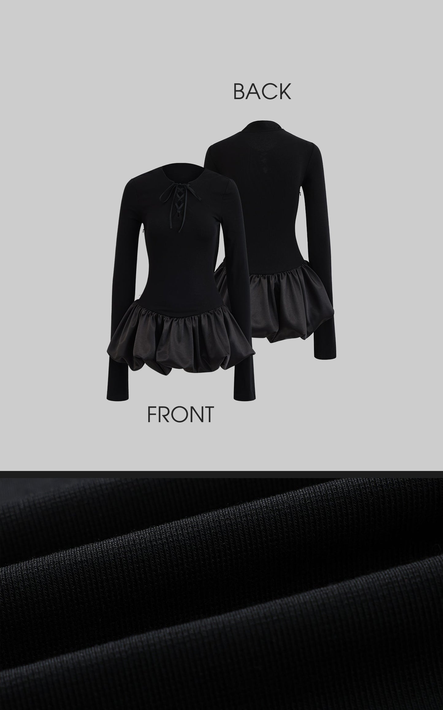 Puff Hem Dress