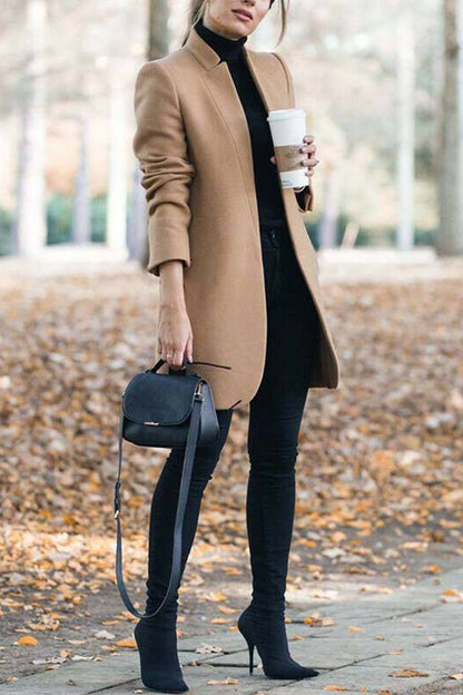 Elegant And Stylish Commuter Stand Collar Coat(6 Colors)