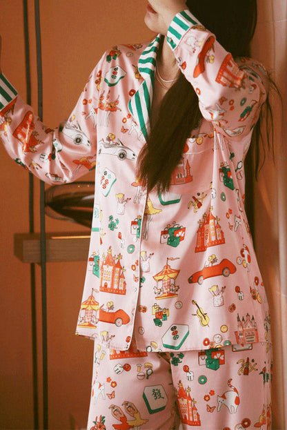 Conjunto de pijama de lujo Mahjong Queen