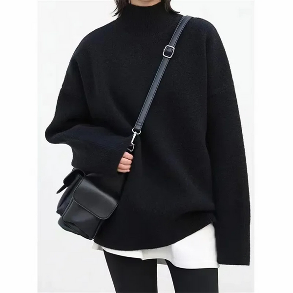 Jersey de cuello alto extragrande para mujer | Ideal para otoño/invierno