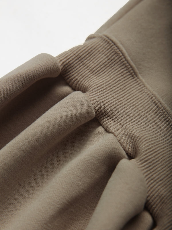 Solid Color Label Embellished Oversized Hoodie