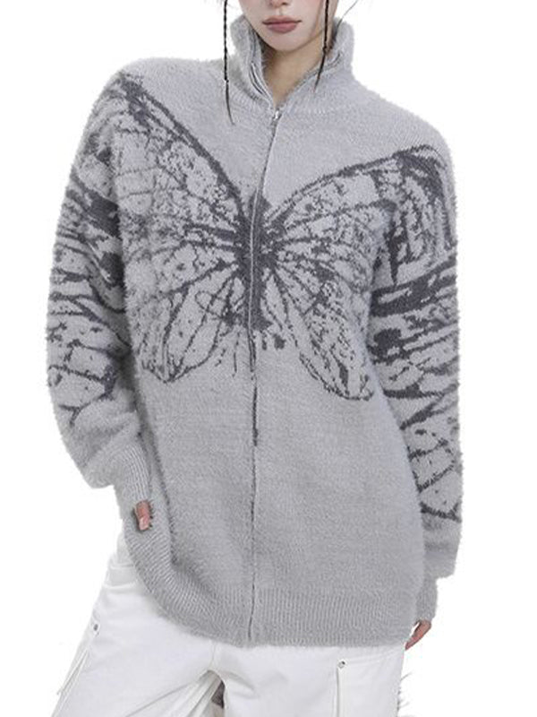 Turtleneck Zipper Sweater Cardigan