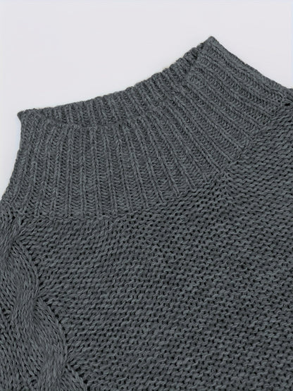 Jersey de cuello alto con estampado torcido para mujer | Ideal para otoño/invierno
