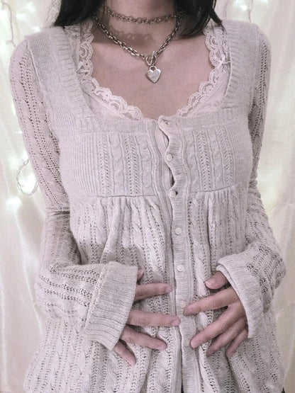 Vintage Button Knitted Cardigan