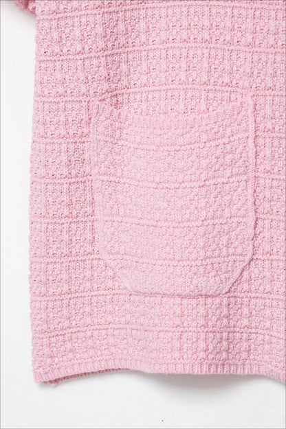 Solid Knit Short Sleeve Cardigan