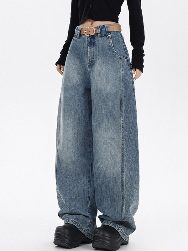 Wide Leg Sickle Casual Boyfriend Jeans