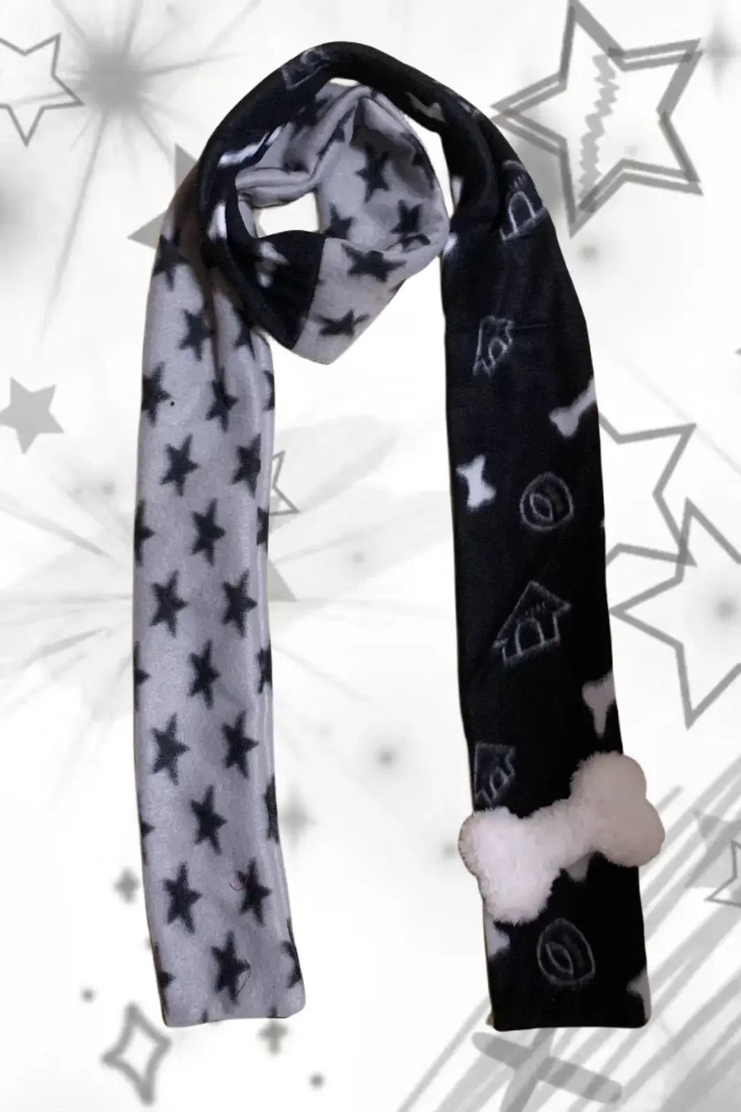 Y2K Gothic Printing Harajuku Autumn Basic Long Scarf