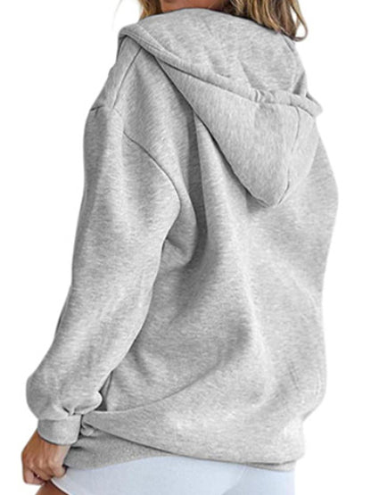 Solid Color Oversized Hoodie