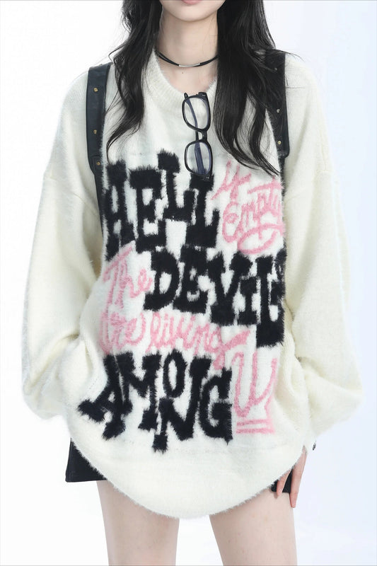 Y2k Vintage Christmas Slim Long Sleeve Chic Sweater